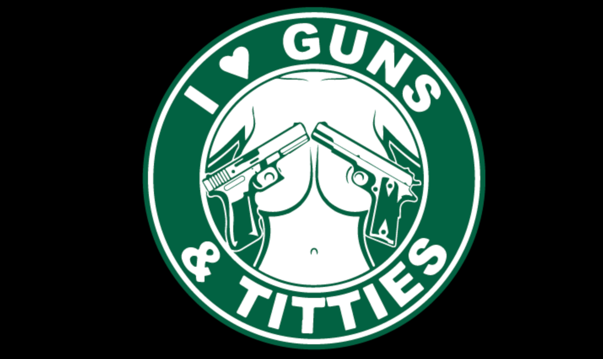 I Love Guns and Titties Green/White RNSS-117 - Redneck Nation